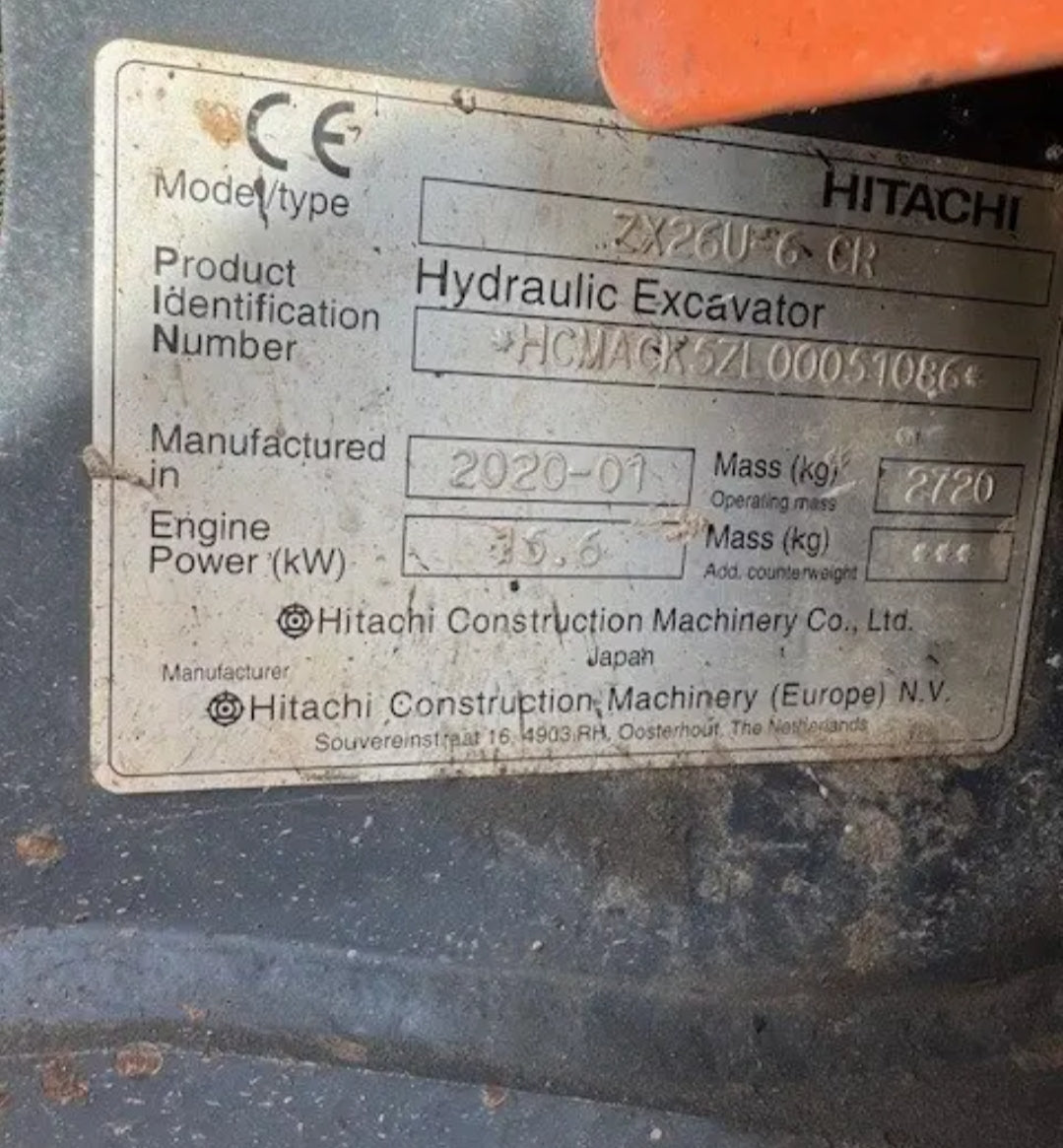 Hitachi ZX 26 U-6 CR