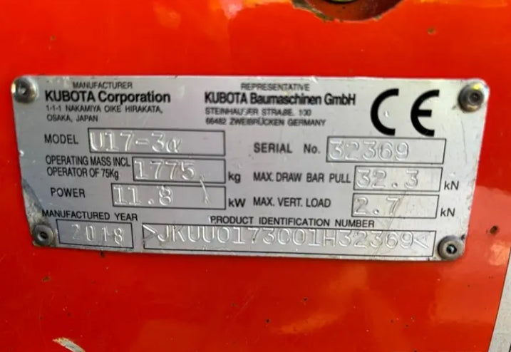 Kubota U17-3